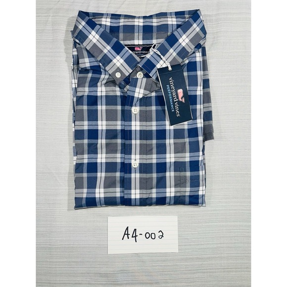 Men's Vineyard Vines NWT 2X Long Sleeve Button-Down Shirt Grey Harbor XXL New 2X - Picture 2 of 11